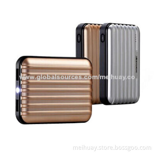 Polymer Lithium Battery Dual USB Port Power Bank with Light Indicator